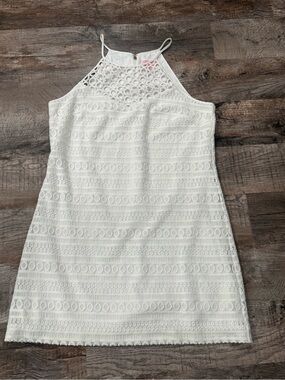 Lilly Pulitzer White Lace Sleeveless Dress XL Graduation Bridal